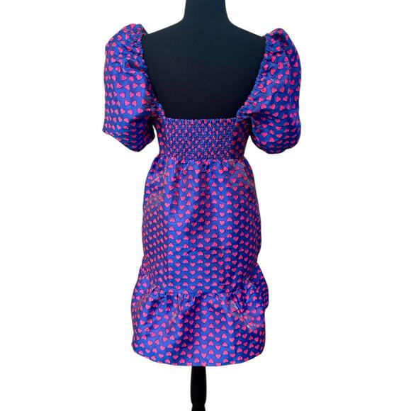 NWT! Lilly Pulitzer Nelle Heart Jacquard Mini in Borealis Blue Lovesick - Size 4 - Picture 7 of 9